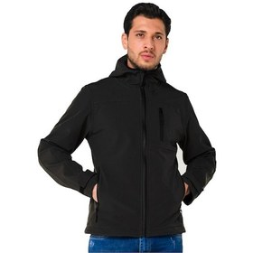 Resim Endüstri Giyim Şensel Softshell Mont Siyah (91E2550) Su Itici Rüzgar Geçirmez 