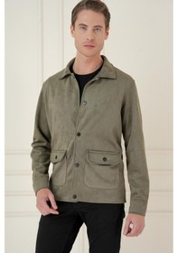 Resim Efor Comfort Fit Mono Yaka Kapaklı Cep Casual Haki Ceket C 699 Haki 