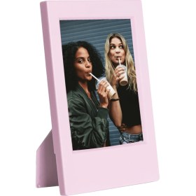 Resim Fujifilm Instax Mini 12 Pembe Fotoğraf Makinesi-20'li Film-Çerçeve ve Deri Kılıf Seti 