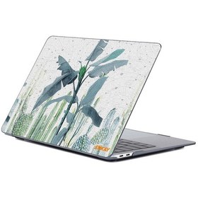 Resim MacBook Pro 16" A2141 Desenli Koruyucu Laptop Kılıfı Muz Yaprakları 