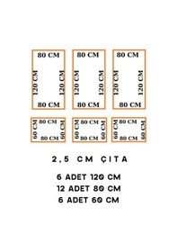 Resim Turkuaz Tasarım Boyanabilir Çıta Hazır Kesim Anka134 