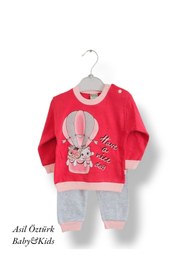 Resim biberon Kız Bebek Alt Üst Pijama Takımı Eşofman 