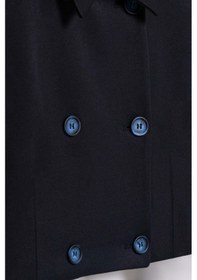 Resim Kadın Lacivert Apolet Detaylı Crop Blazer Lacivert 