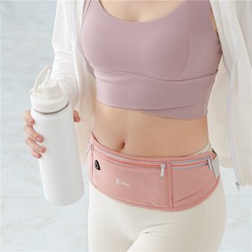 Resim Kadınlar için Şık Spor Bel Çantası - Dayanıklı Polyester, Fermuarlı Kapatma, Yürüyüş ve Gece Koşusu için Mükemmel 