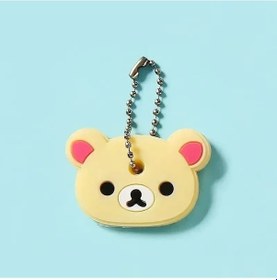 Resim Mınıso 46 Modelli Toptan Anime Anahtarlık Kapağı - Minnie Karikatür Taşınabilir Anahtarlık Tutucu Gümüş Gri 