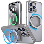Resim Cbtx İphone 15 Pro Uyumlu 360 Derece Dönen Magsafe Manyetik Tutucu Telefon Kılıfı 