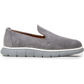 Resim Deery Erkek Hakiki Süet Gri Loafer Ayakkabı - 02044mgrıe01 