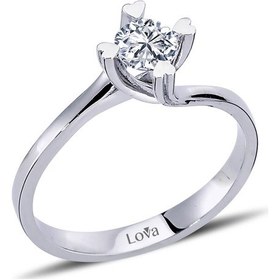 Resim Lova H Renk 0,41 Karat Pırlanta Tektaş Yüzük - HRD Sertifikalı - 1070029 