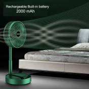 Resim Xinh Katlanabilir Teleskopik Fan USB Şarj Edilebilir Batarya 2000 Mah Açık Ev Ayarlanabilir Mini Havalandırma Fanı Için 2000 Mah (Yurt Dışından) 