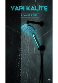 Resim 3 Fonksiyonlu Alyans Renk Duş Başlığı Kaliteli Ve Dayanıklı Krom 