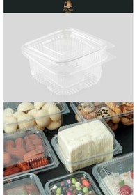 Resim Plastik Sızdırmaz Saklama Kabı Kapaklı Kap 375 Gr Cc 10 Adet 
