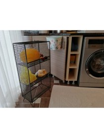 Resim Go Dekor Çok Amaçlı 3 Gözlü Sebzelik ve Meyvelik Grid, Kafes Metal Tel Raf 
