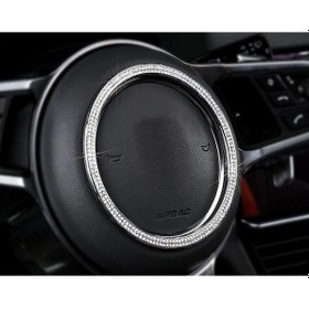 Resim Porsche Direksiyon Logo Kristal Taş Çerçeve Krom Metal (528097644) 