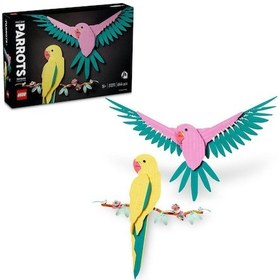 Resim LEGO® Art Fauna Koleksiyonu – Macaw Papağanları 31211 Yetişkinler için Dekoratif ve Sergilenebilir Model Yapım Seti - 644 Parça 