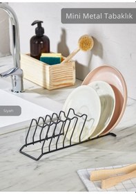 Resim Jet's Home Tezgah U Stu Tabaklık Paslanmaz Tabak Tutucu Bulas Iklık Metal Bulas Ik Sepeti Siyah siyah 