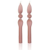 Resim Burgu Şamdan Mumu 2li Set Rose 25 Cm The Mia