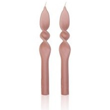 Resim Burgu Şamdan Mumu 2li Set Rose 25 Cm 