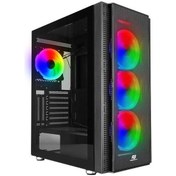 Resim Powerboost VK-G3506S 4-Rgb Rıgn Fanlı Gamıng Mıd-Tower Pc Kasası 
