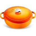 Resim Kitchenware Amusant Turuncu Sığ Döküm Tencere 28 Cm Voeux