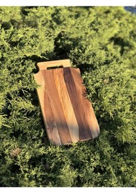 Resim Ceviz Ahşap Kesme Tahtası Sunum Tabağı Denuez 