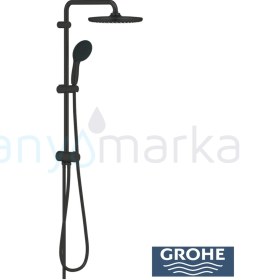 Resim Grohe Tempesta System 250 Duvara Monte Duş Sistemi, Yön Değiştiricili, Mat Siyah - 269802431 Siyah 