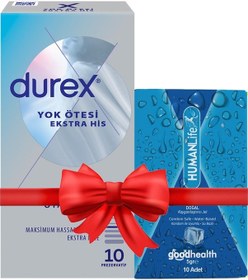 Resim Durex Yok Ötesi Ekstra İnce Ekstra His 10'lu Prezervatif + Humanlife 5 Gr X 10 Doğal Kayganlaştırıcı Jel Lubricant 
