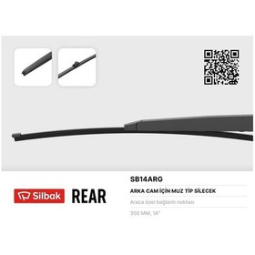 Resim Silecek Süpürgesi Arka Muz Tipi 350mm A1 05/10 Porsche Cayenne 09/10 Touareg 01/10 Sılbak Sb14arg 