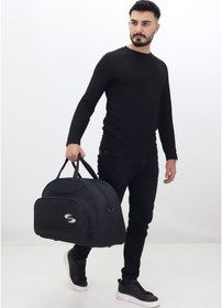 Resim Probag Siyah Spor Seyahat Çantası Ayakkabı Bölmeli, Su Geçirmez, Omuz Askılı Antrenman Çantası Siyah 