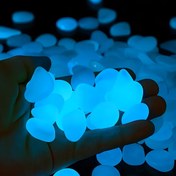 Resim 1501 Luminous Pebbles - Garden, Passage ve Metal Art Dekorasyonu için Parlak Mavi Parlayan Taşlar | Gece Manzarası Oluşturma için Canlı Dış Mekan Plastik Taşlar 
