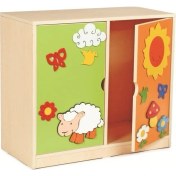 Resim Edutoys Figürlü Dolap 2 Kapaklı 