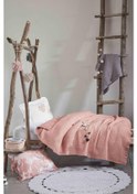 Resim Ecocotton Berin Bebek Yatak Örtüsü Somon 120*170 Cm 