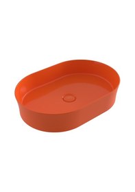 Resim Bocchi Sottile Slim Line 1521-012-0125 Tezgah Üstü Lavabo Parlak Turuncu 55 CM 1466841 