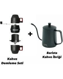 Resim Orcamp Kahve Demleme Seti + Barista Kahve Ibriği 