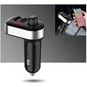 Resim C7 Akıllı Çift Usb Çok Fonksiyonlu Araç Şarj Cihazı Müzik Çalar Gümüş 