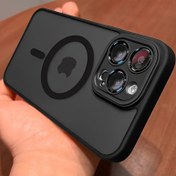 Resim Magic Lüks Mat Yarı Saydam Darbeye Dayanıklı Kılıf iPhone 16 15 14 13 12 11 Pro Max için, 16e ve Kablosuz Şarj Kapak ile Uyumlu 