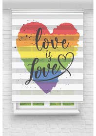 Resim Perdecizade Enxboy Love Dijital Baskılı Zebra Perde-cocuk Odası-stor Perde Pz-913 Renkli 