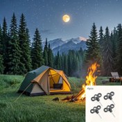 Resim Kamp ve Outdoor Hiking için Mükemmel 4 Parça Parlayan Çadır Payandaları 