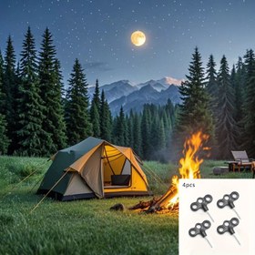 Resim Kamp ve Outdoor Hiking için Mükemmel 4 Parça Parlayan Çadır Payandaları 
