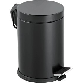 Resim Nisar Store Premium Serisi 3 Litre Hacimli Paslanmaz Banyo-Mutfak Pedallı Çöp Kovası Siyah 