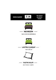 Resim Ranforce Bordo Tek Kişilik Nevresim Takımı Renkli 