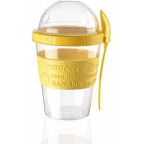 Resim Pazariz AP-9199 Kaşıklı Yoğurt Kabı Sarı 