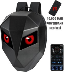 Resim SMAYLİNG Motor Sırt Çantası, Ledli Sırt Çantası, Telefon Kontrol Kask Taşıma Çantası 