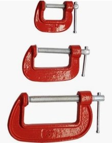 Resim G Tipi Kazancı Mengene Seti 3 Parça Çeneli Mengene Işkence 