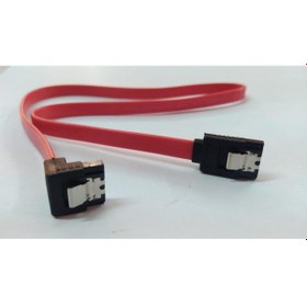 Resim Sata Data Kablo - Klipsli - 90 Derece - 50 Cm - Kırmızı 