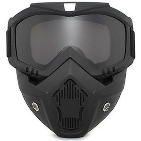 Resim Motosiklet Gözlük Maskesi Rüzgar Geçirmez Çıkarılabilir Bisiklet Kaskıgri 