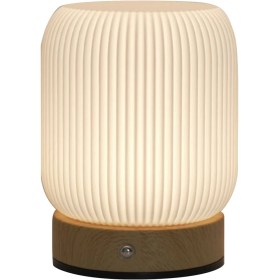 Resim Youmex Led Ahşap Desenli Gece Lambası - Dokunmatik Kontrol, Üç Renk Seçeneği, Sonsuz Işık Ayarlama, Dahili Pil İle Ev Ve Kamp Kullanıma Uygun Diğer 