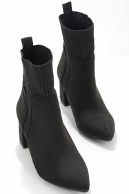 Resim Bambi Siyah Süet Kadın Bot & Bootie K02990100002 
