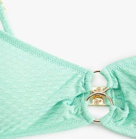 Resim Koton Astarlı Aksesuar Detaylı Dokulu Askılı Bikini Üstü Yeşil 5sak10102mm Yeşil 