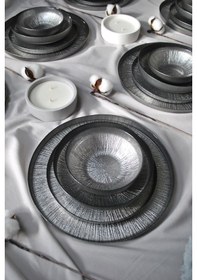 Resim 24 Parça 6 Kişilik Yemek Takımı Cam Yemek Seti 