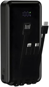 Resim 20000mAh Dijital Göstergeli Dahili Çoklu Kablolu Powerbank, Taşınabilir Şarj Cihazı, Yüksek Şarj Kapasiteli Hızlı Şarj Destekli Type-C Lightning Uyumlu Powerbank, Seyahat İçin İdeal 